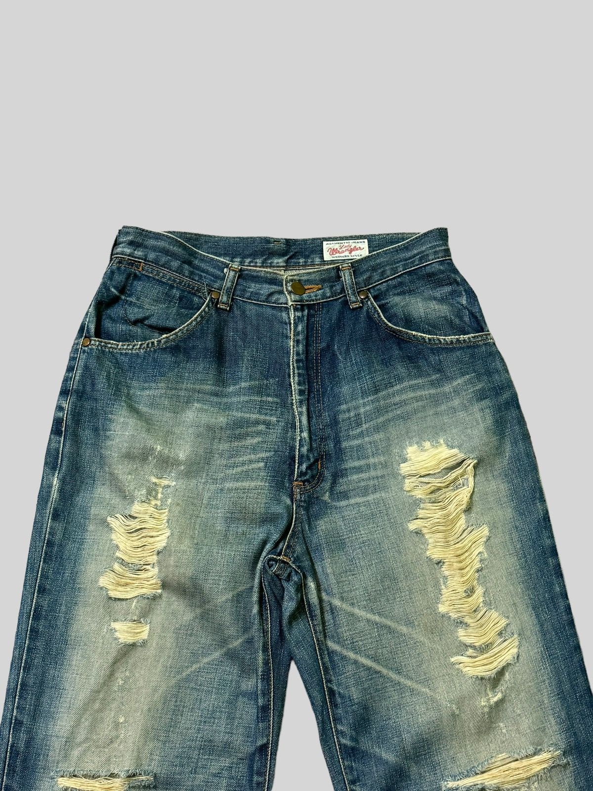If Six Was Nine × Japanese Brand × Wrangler Vintage Lady Wrangler Baggy Distressed Denim Size US 27 - 3 Thumbnail