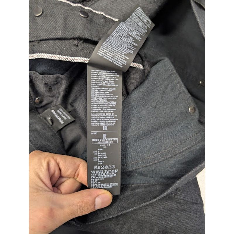 Tom Ford o1rshd1 Tapered Fit Denim Jeans in Black Size US 36 / EU 52 - 17 Thumbnail