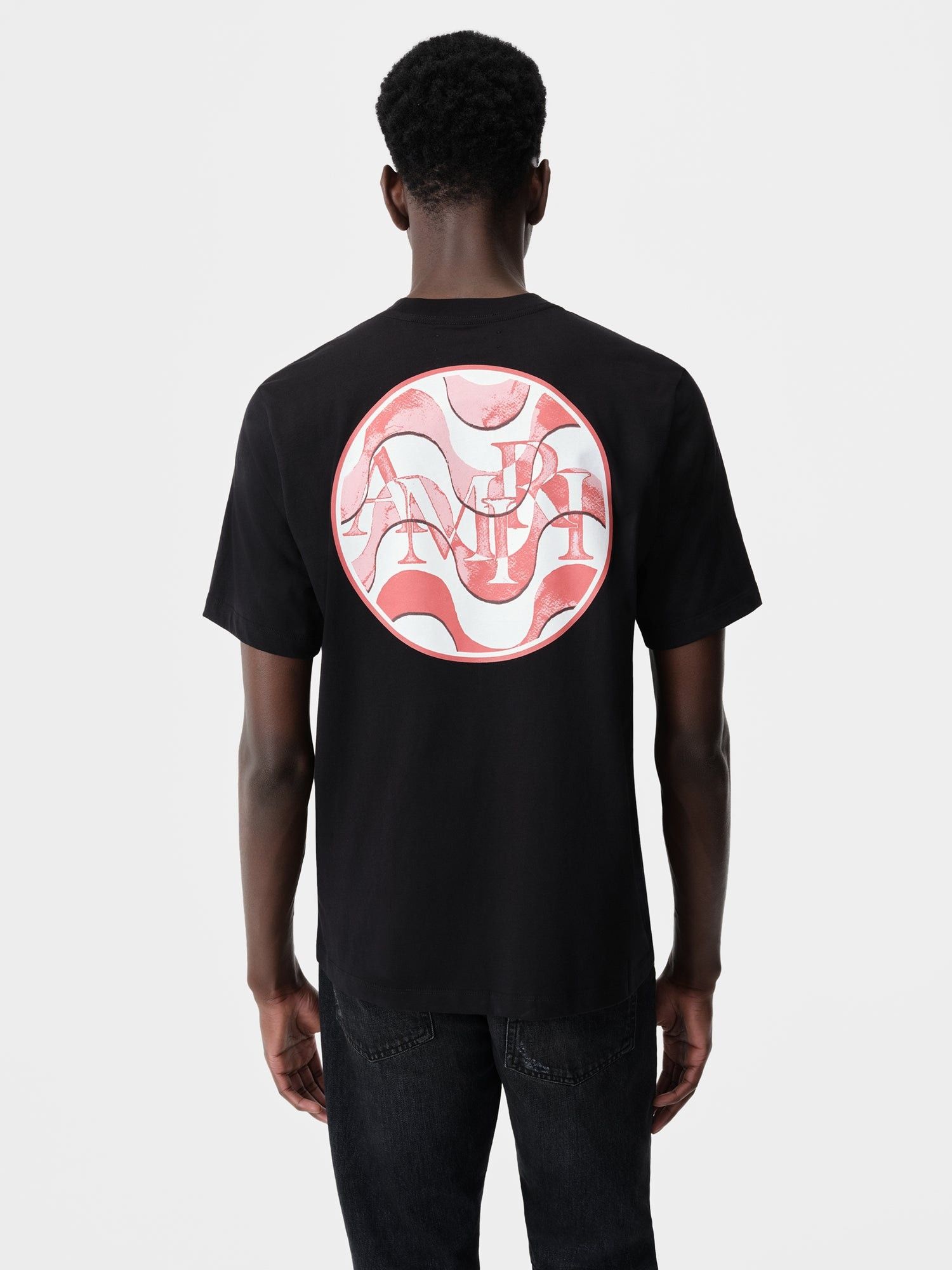Amiri o1s1wg110525 Staggered Wave T-Shirt in Black Size US L / EU 52-54 / 3 - 4 Thumbnail