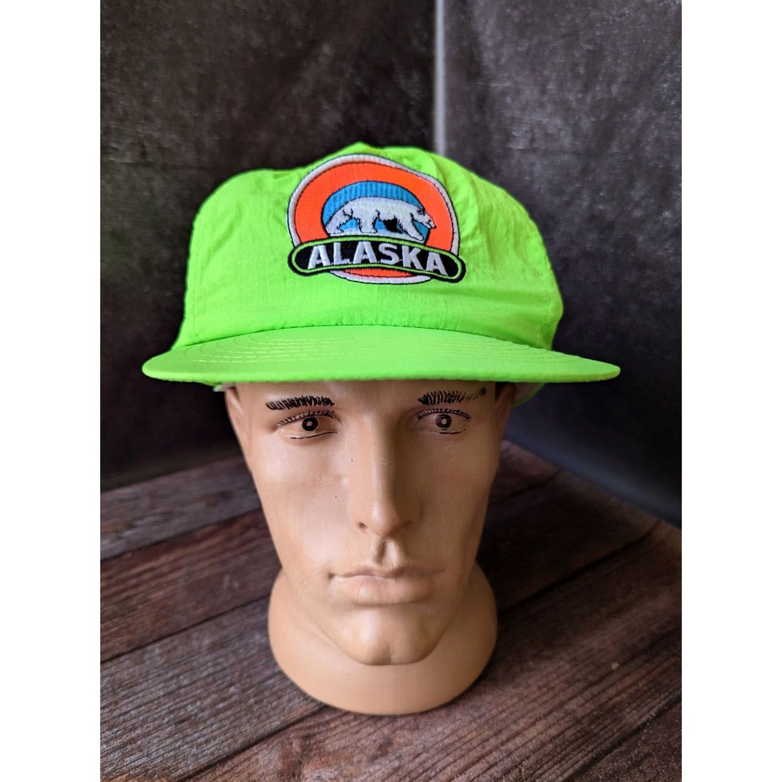 Vintage ACE Alaska Vintage Green Snapback Hat Mens One Size Green Hat Accessories Size ONE SIZE - 4 Thumbnail