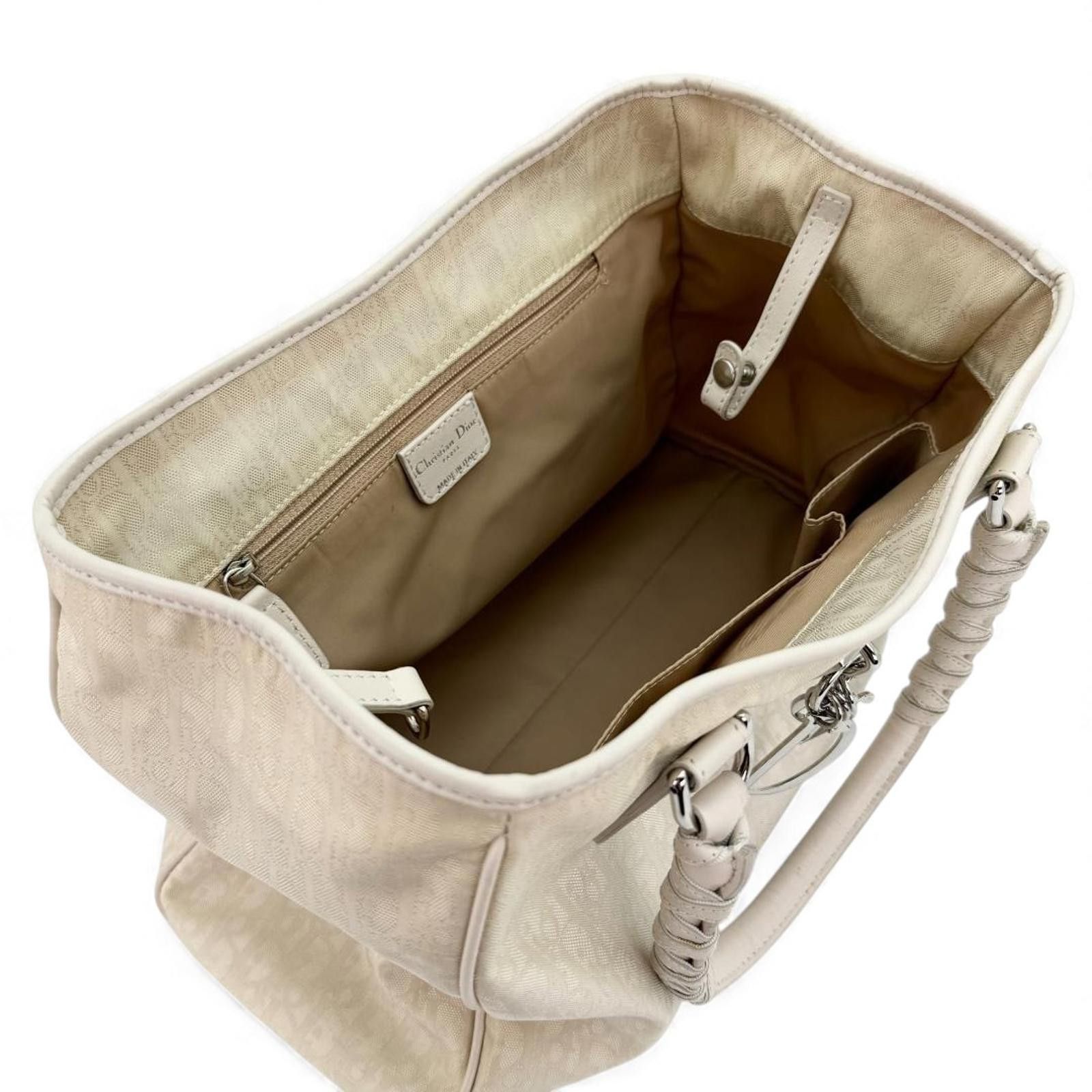 Dior Dior - Beige Monogram Canvas Handbag Size ONE SIZE - 8 Thumbnail