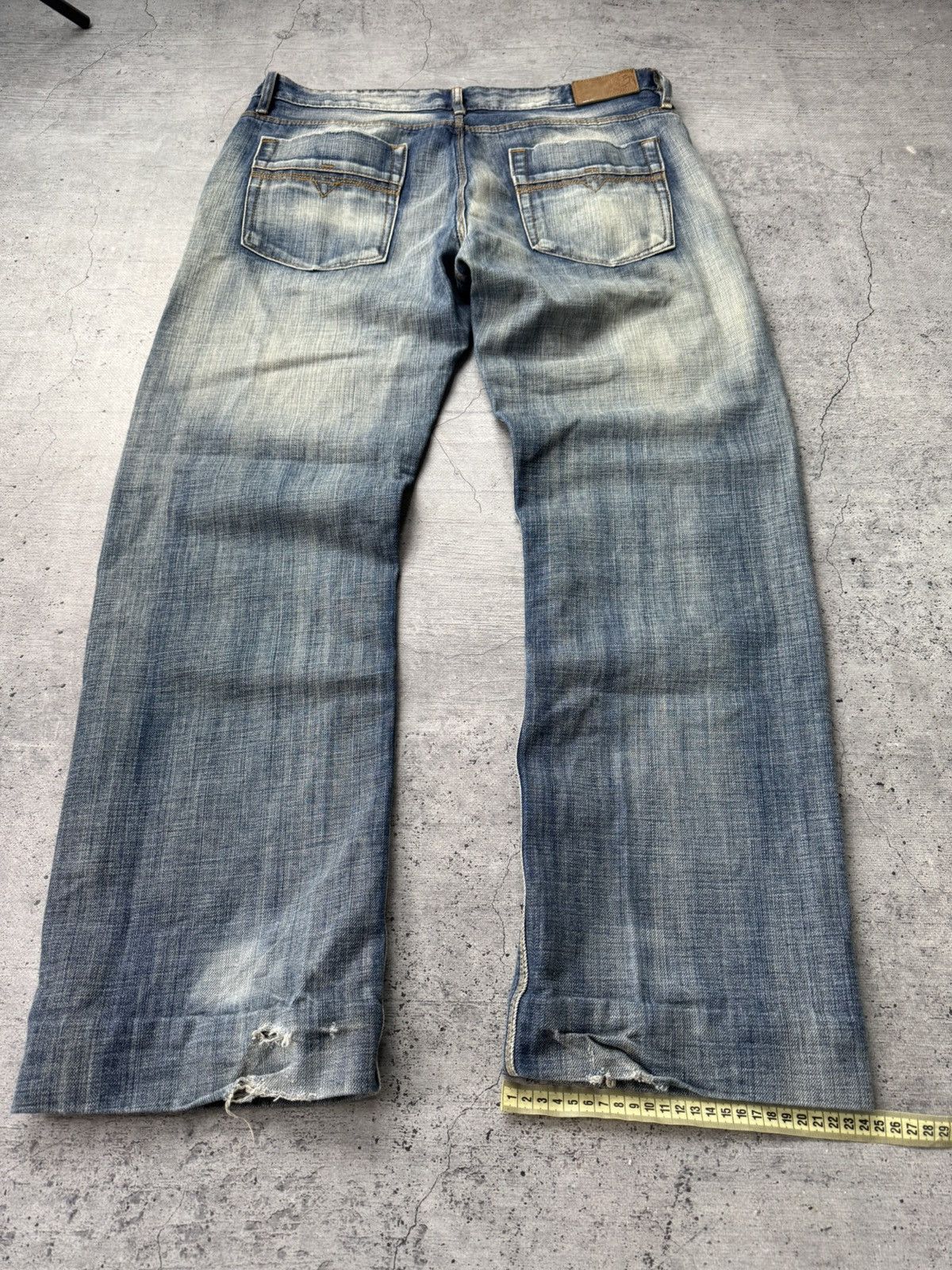 Japanese Brand Vintage Diesel Jeans Washed Wide Japanese Y2K Avant Garde Size US 38 / EU 54 - 1 Thumbnail