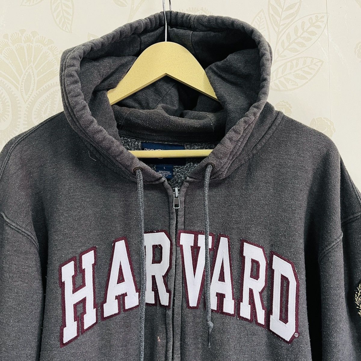 Jansport × Vintage Vintage Jansport Harvard University Distressed Hoodies Size US L / EU 52-54 / 3 - 18 Thumbnail