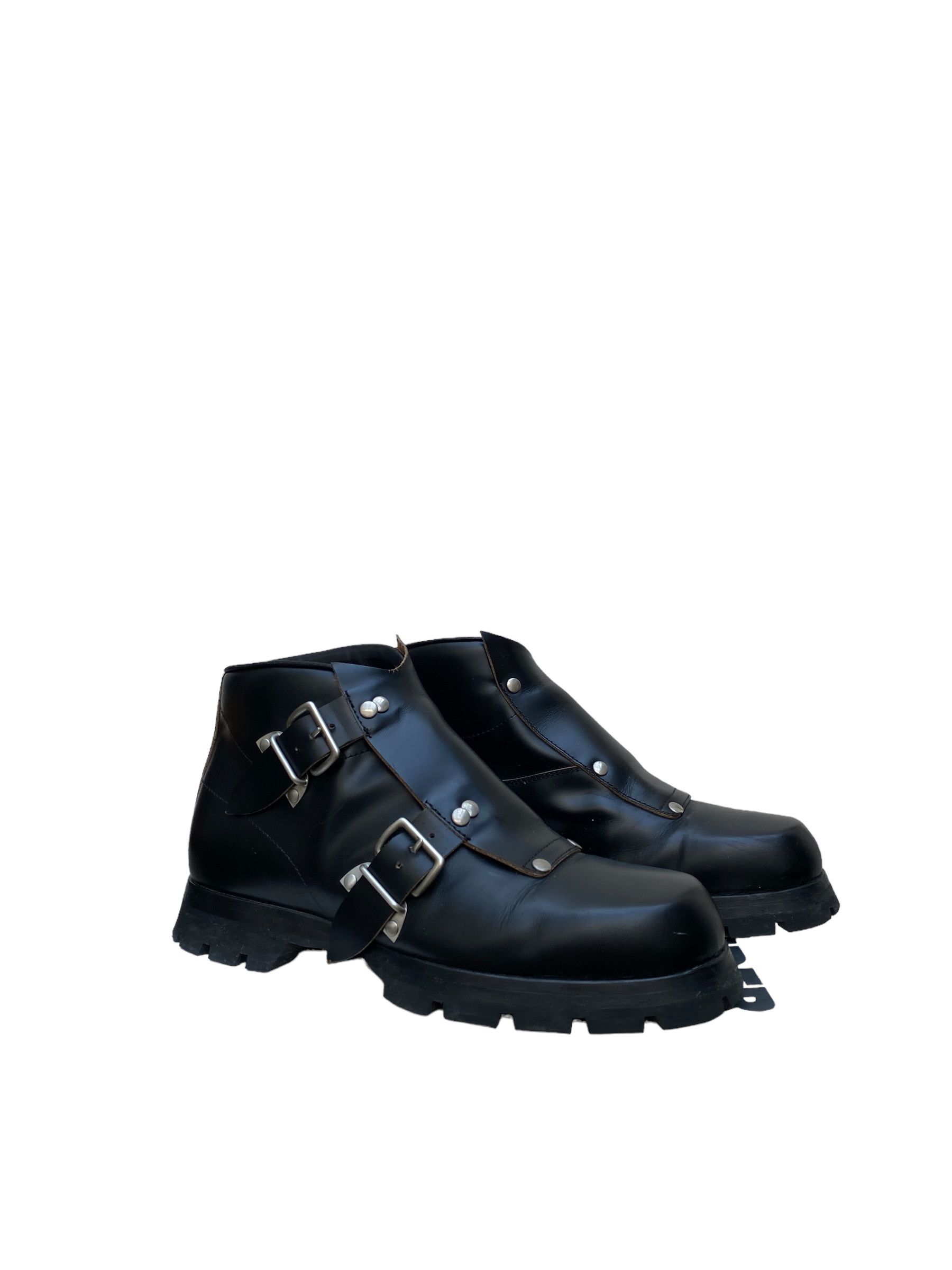 Jil Sander FW 2020 Black Leather Double Buckle Boots Size US 9 / EU 42 - 2 Thumbnail