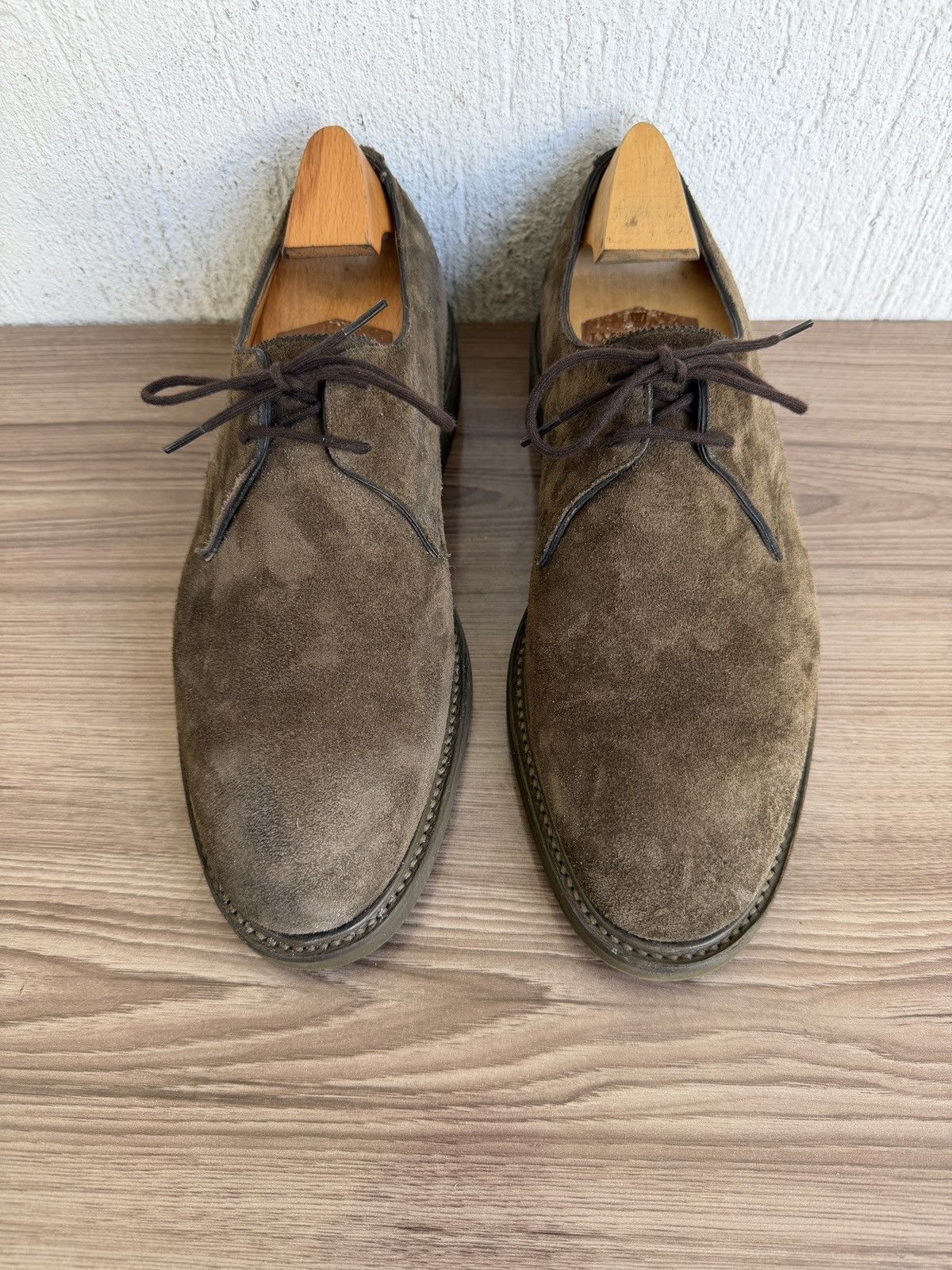 John Lobb 7.5EE Olive suede haloon derby Size US 8.5 / EU 41-42 - 5 Thumbnail
