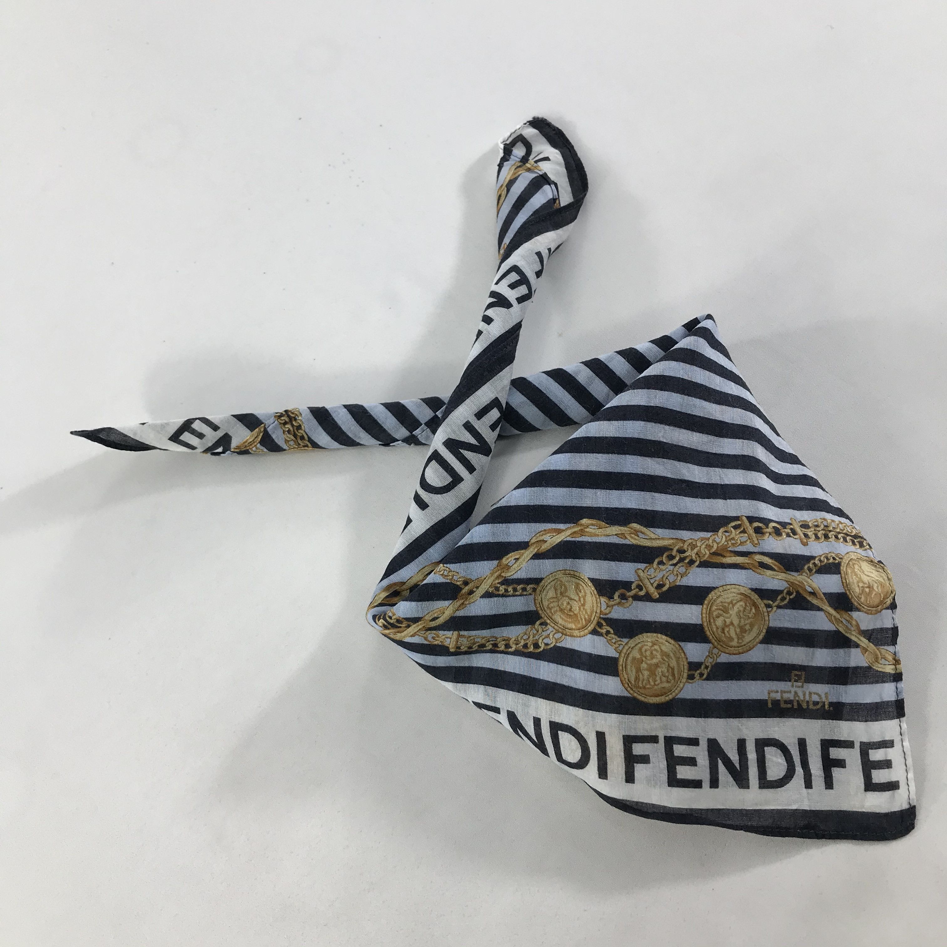 Vintage Vintage Fendi Bandana / Handkerchief / Neckerchief - S1689 Size ONE SIZE - 4 Thumbnail