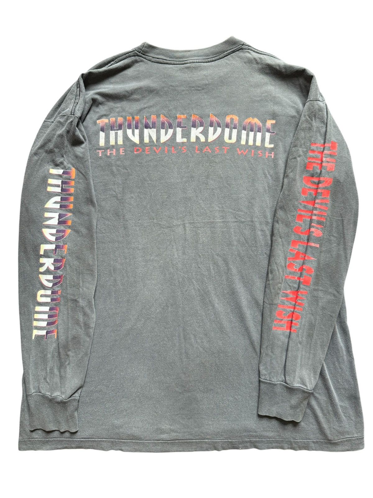 Thunderdome × Vintage Vintage 90s Thunderdome Devil’s Wish Rare Band Tee Gabber Size US XL / EU 56 / 4 - 2 Thumbnail