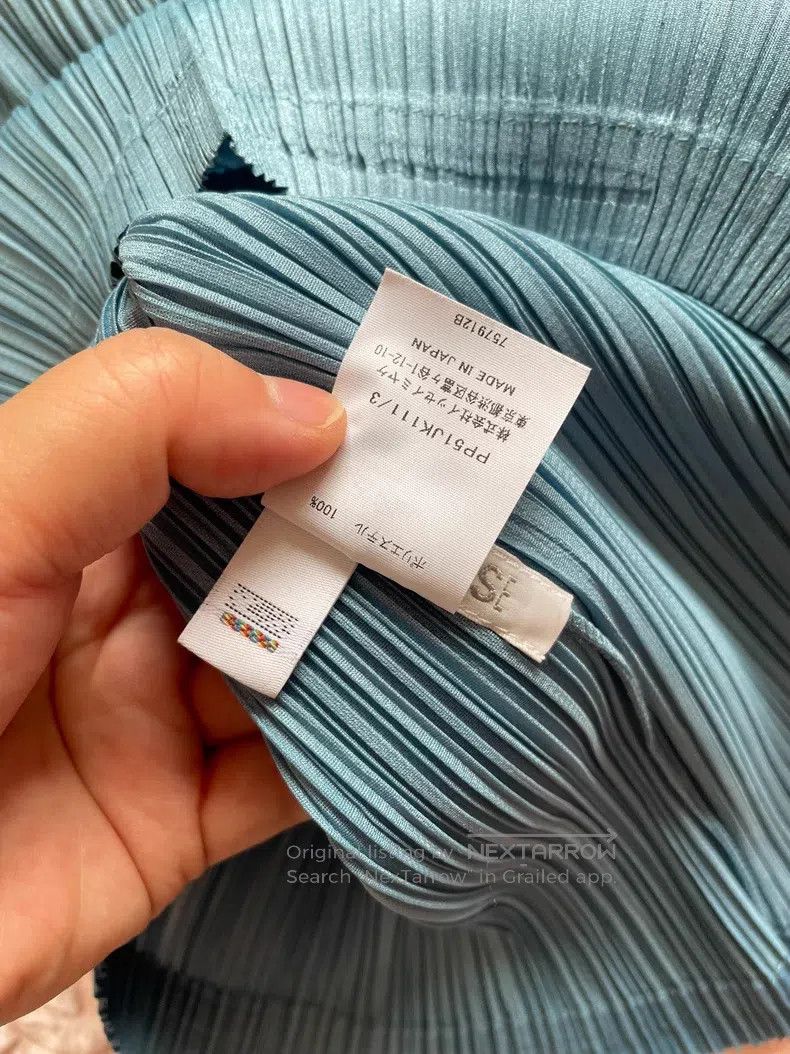 Issey Miyake Issey Miyake Gray-Blue Long Sleeve Size L / US 10 / IT 46 - 6 Thumbnail