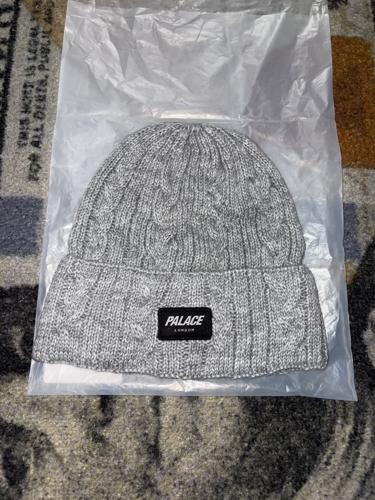 Palace Palace P Link Beanie Grey Size ONE SIZE - 1 Thumbnail