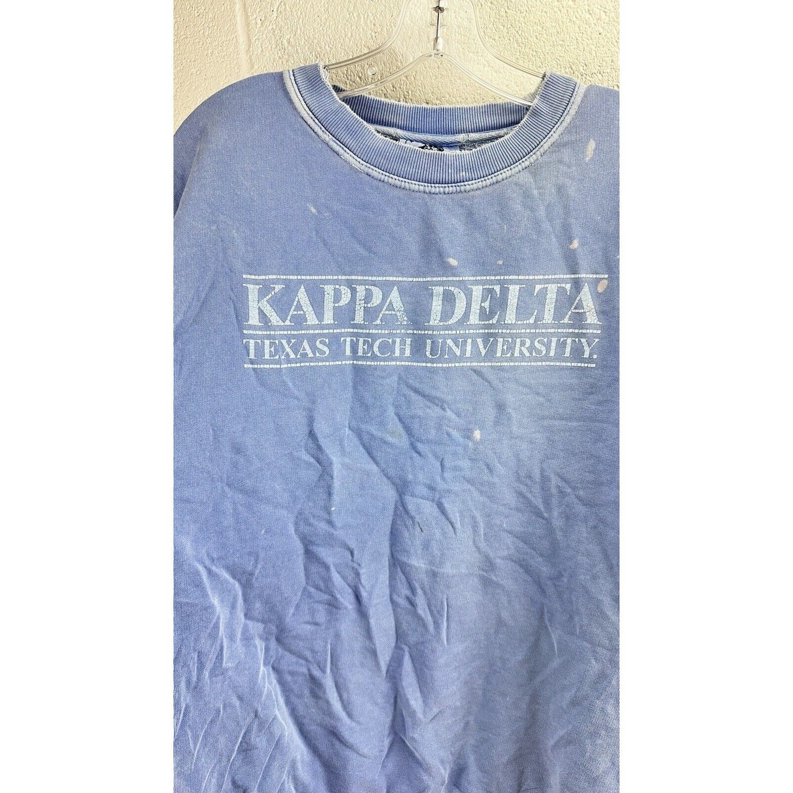 Vintage kappa delta texas tech sweatshirt Distressed Size XL, Blue Size XL / US 12-14 / IT 48-50 - 2 Thumbnail