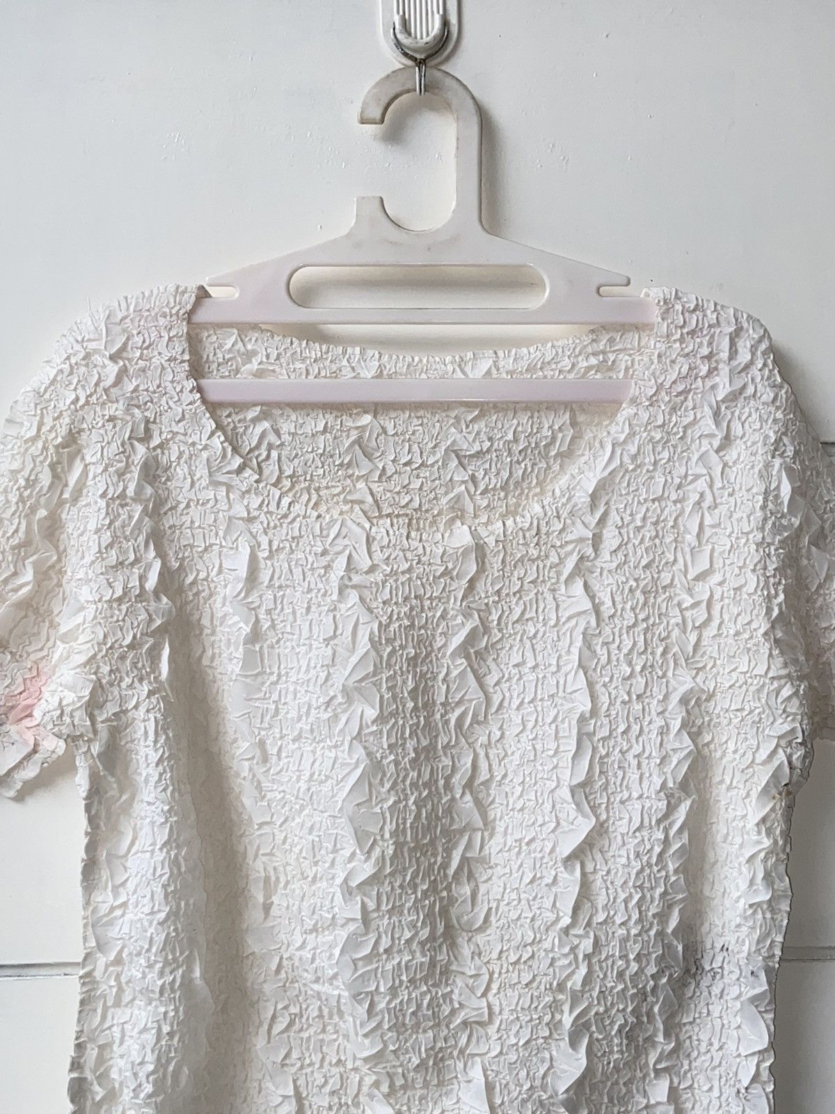 Issey Miyake × Japanese Brand YUKI TORII Wrinkle Pleats T-shirt Size US XS / EU 42 / 0 - 2 Thumbnail