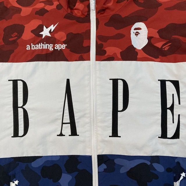 Bape BAPE STA Track jacket red camo x blue camo a bathing ape Size US XL / EU 56 / 4 - 3 Thumbnail