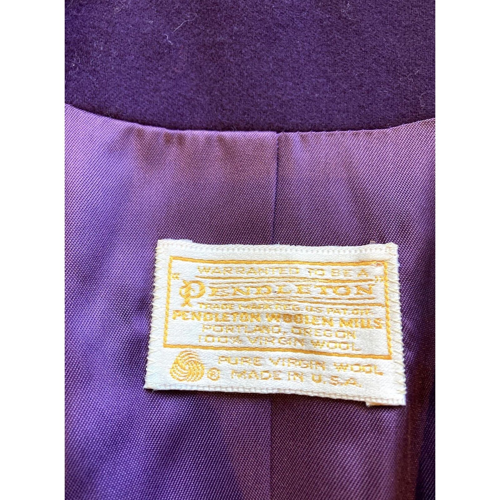 Pendleton VINTAGE Pendleton Blazer Womens Size 10 Purple Wool Lined 2-Button Notch Jacket USA Made Size L / US 10 / IT 46 - 5 Thumbnail
