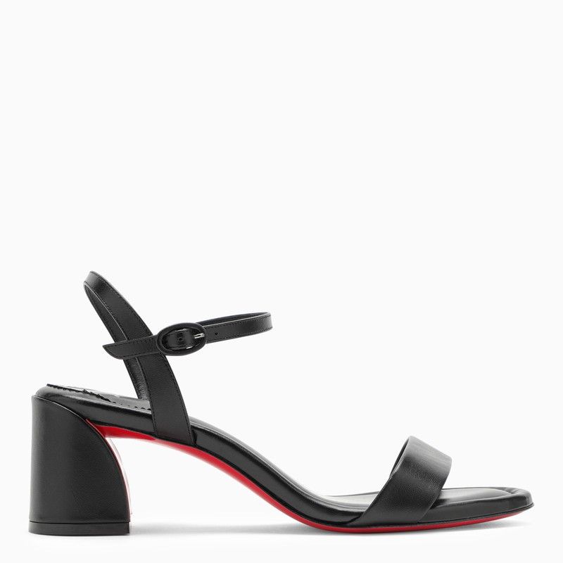 image of Christian Louboutin Miss Jane Black Leather Sandal, Women's (Size 9)