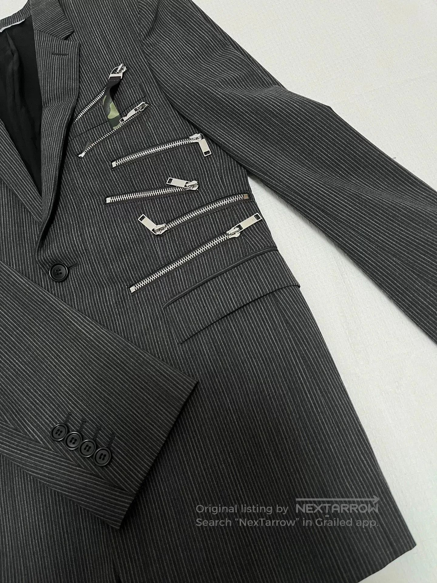 Dior Dior Gray Zipper Blazer Size 44. Size US S / EU 44-46 / 1 - 4 Thumbnail