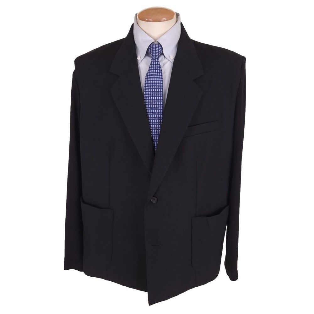 BOTTER Botter Wool Tricot Sleeve Blazer 50 40 M Mens Black Avant Size 40R - 2 Thumbnail