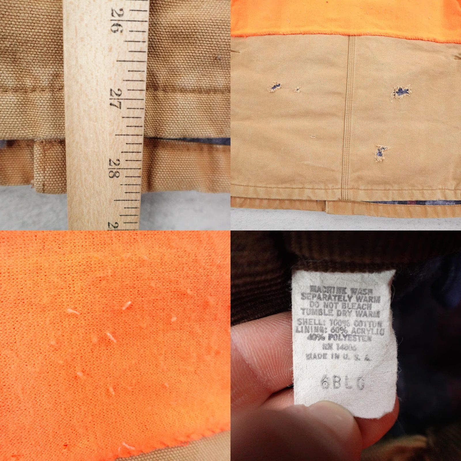Carhartt VINTAGE Carhartt Jacket Mens 40 Brown Canvas Blanket Lined Chore Barn Coat 80s Canvas Coat Brown Mens 40 80s Size US XXS / EU 40 - 8 Thumbnail