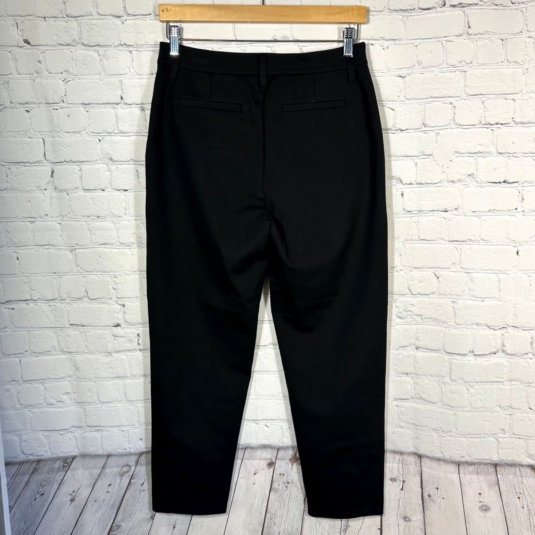 Eileen Fisher Eileen Fisher Petite Black Organic Linen Trousers Pants PS Dress Pants Womens Size 28" / US 6 / IT 42 - 5 Thumbnail