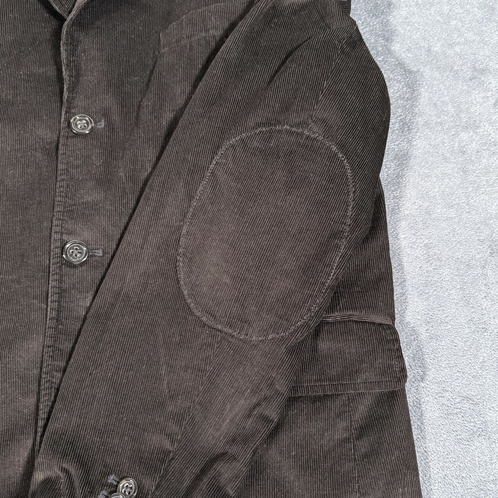 Banana Republic VINTAGE Banana Republic Sport Coat Corduroy Blazer Mens 44R Brown Elbow Patch 3-Button Slim Fit Coat Mens Size 42R - 4 Thumbnail