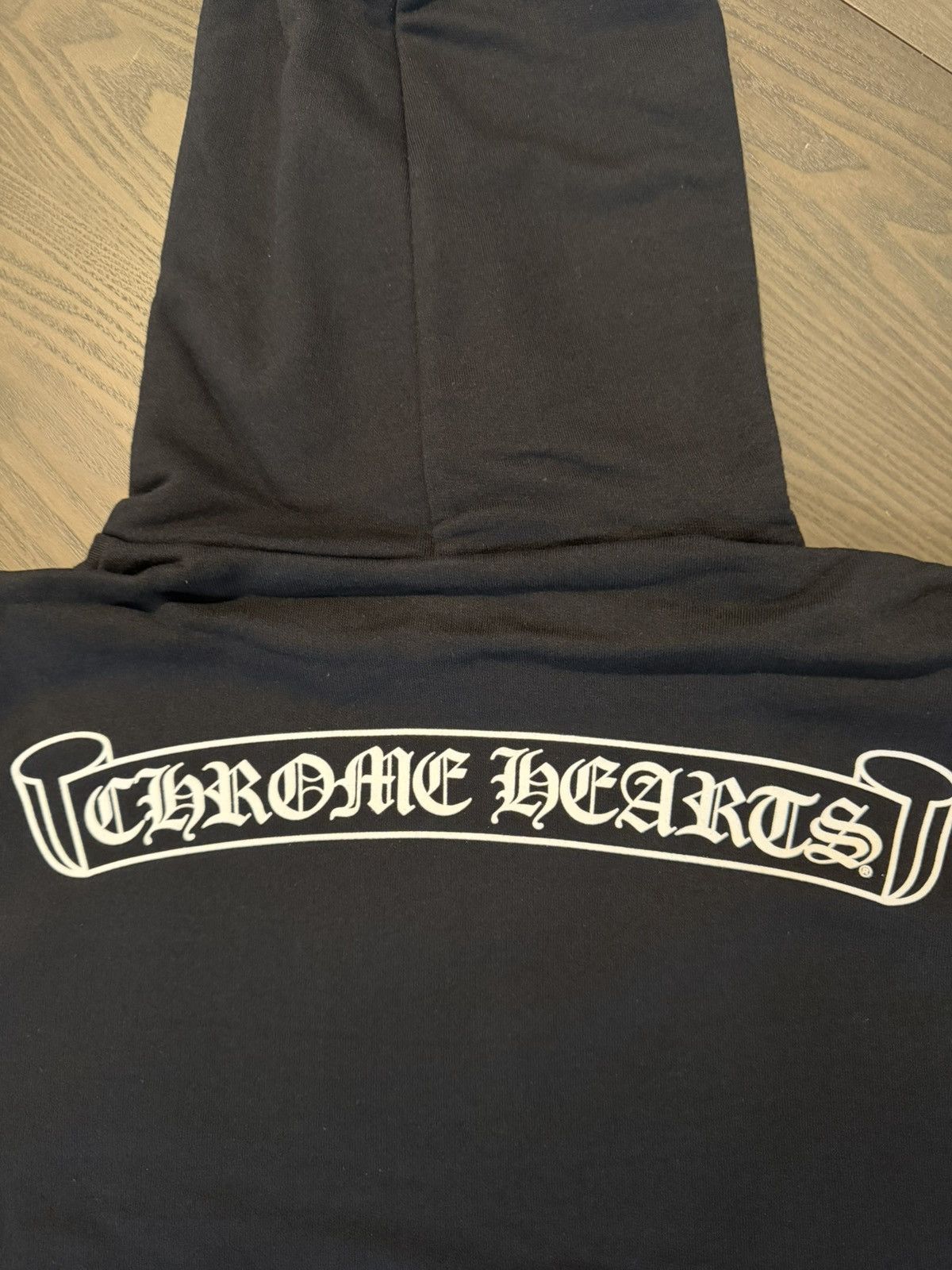 Chrome Hearts Chrome Hearts Scroll Logo Hoodie Black / White Size US M / EU 48-50 / 2 - 10 Thumbnail