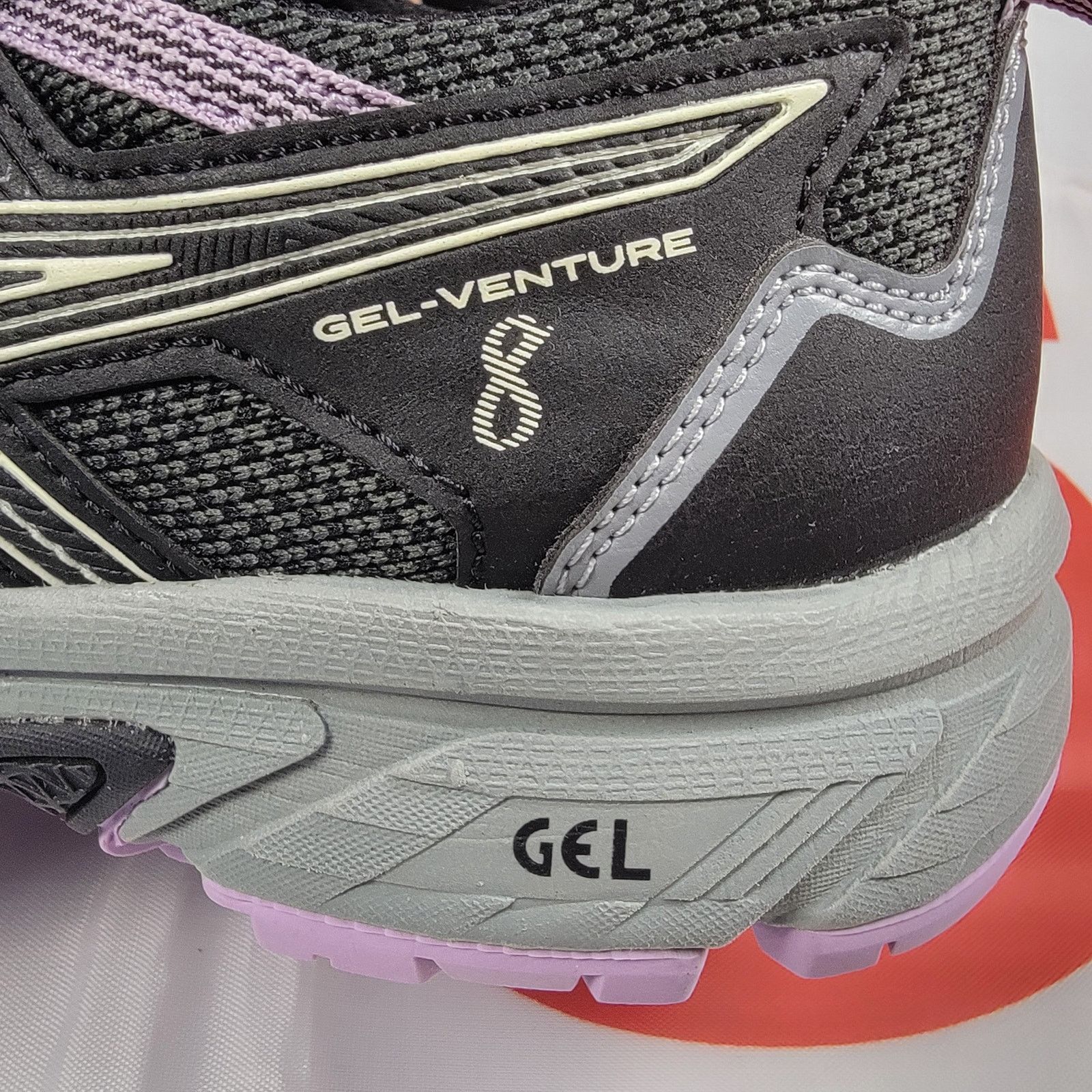 Asics ASICS Wmns Gel Venture 8 Wide Black Ivory Sz 9 1012A706(79) Size US 9 / IT 39 - 3 Thumbnail