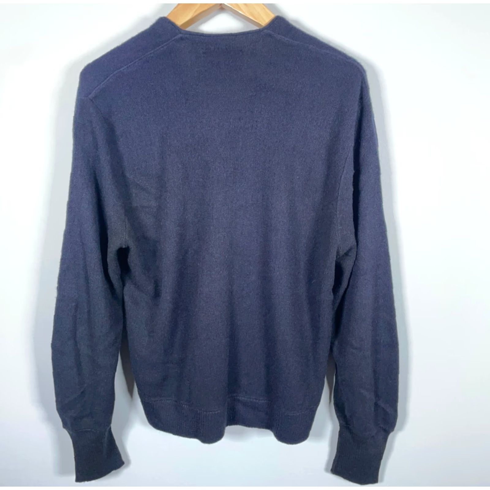Vintage VINTAGE Arnold Palmer Sweater Cardigan Dark Blue 80s Grandpa Mens Large L Knits Size US L / EU 52-54 / 3 - 2 Thumbnail