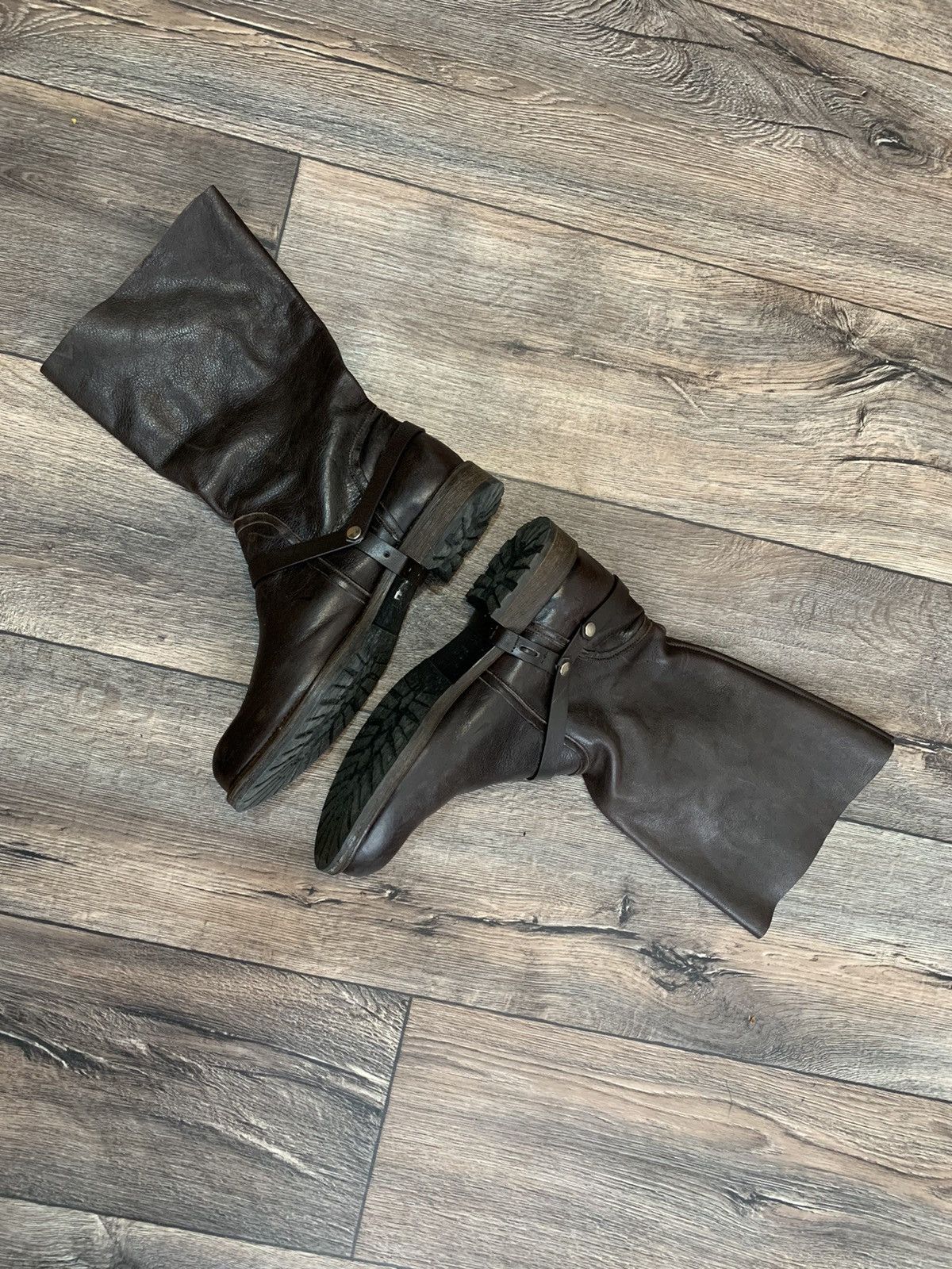 Cowboy Equipment × Genuine Leather × Tiger of Sweden Tiger of Sweden Brown Leather High Boots Made in Italy Size US 8 / EU 41 - 4 Thumbnail
