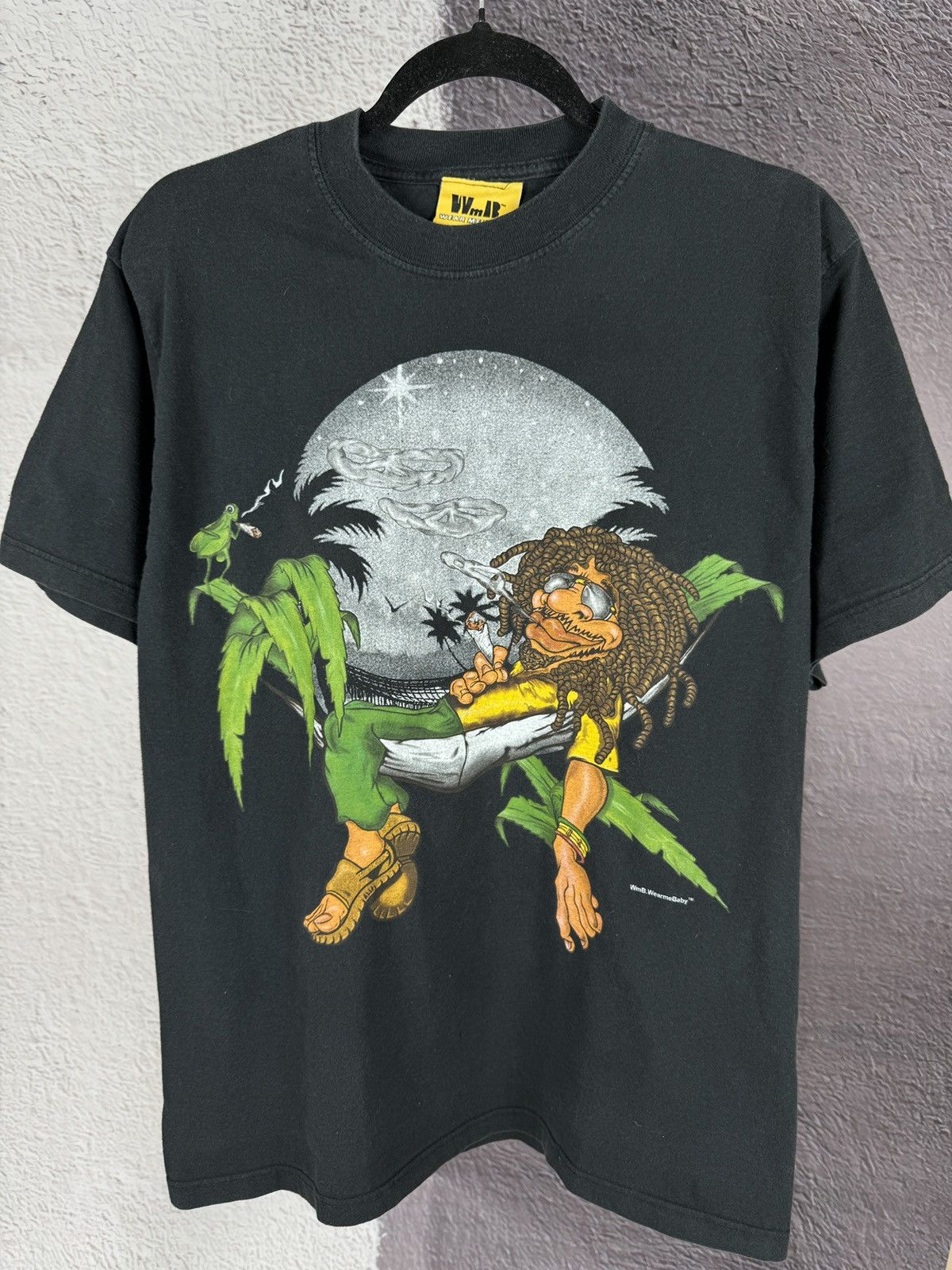 Vintage Vintage 90s Wear Me Baby Rasta Peace Parody tee (M) Size US M / EU 48-50 / 2 - 2 Thumbnail