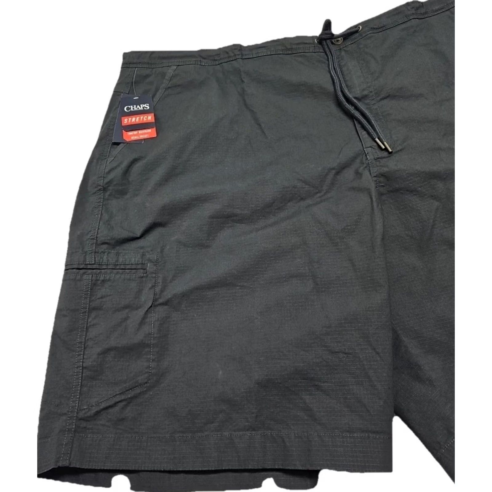 Chaps VINTAGE Chaps Cargo Shorts Mens 52 Big & Tall Black Stretch Golf Flat Front UPF 40 Size US 36 / EU 52 - 2 Thumbnail