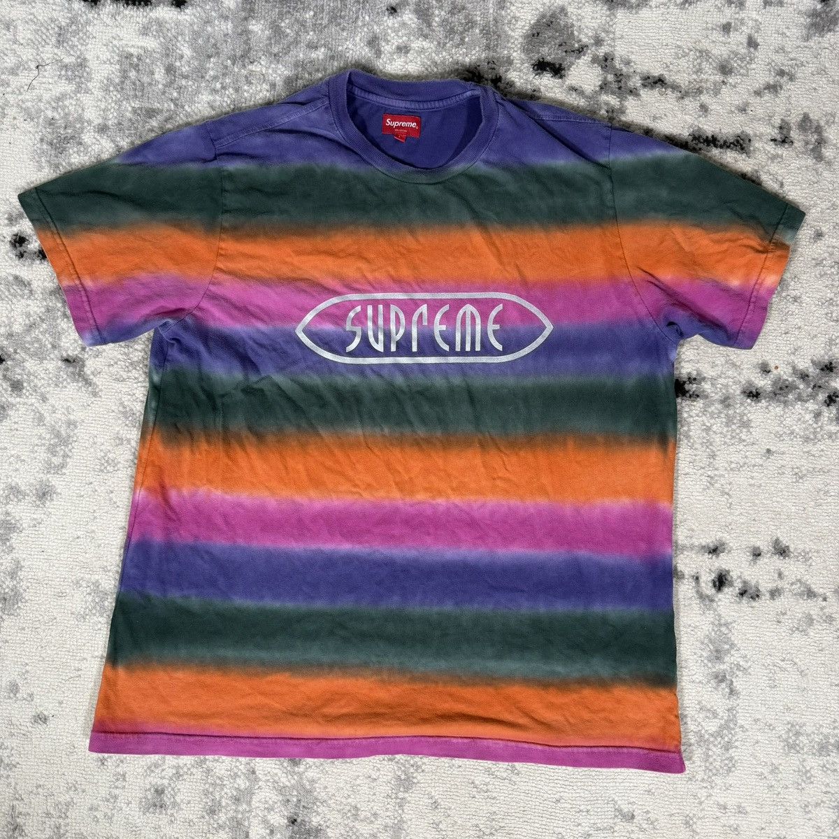 Supreme Supreme SS19 Rainbow Stripe T-Shirt Size US L / EU 52-54 / 3 - 1 Thumbnail