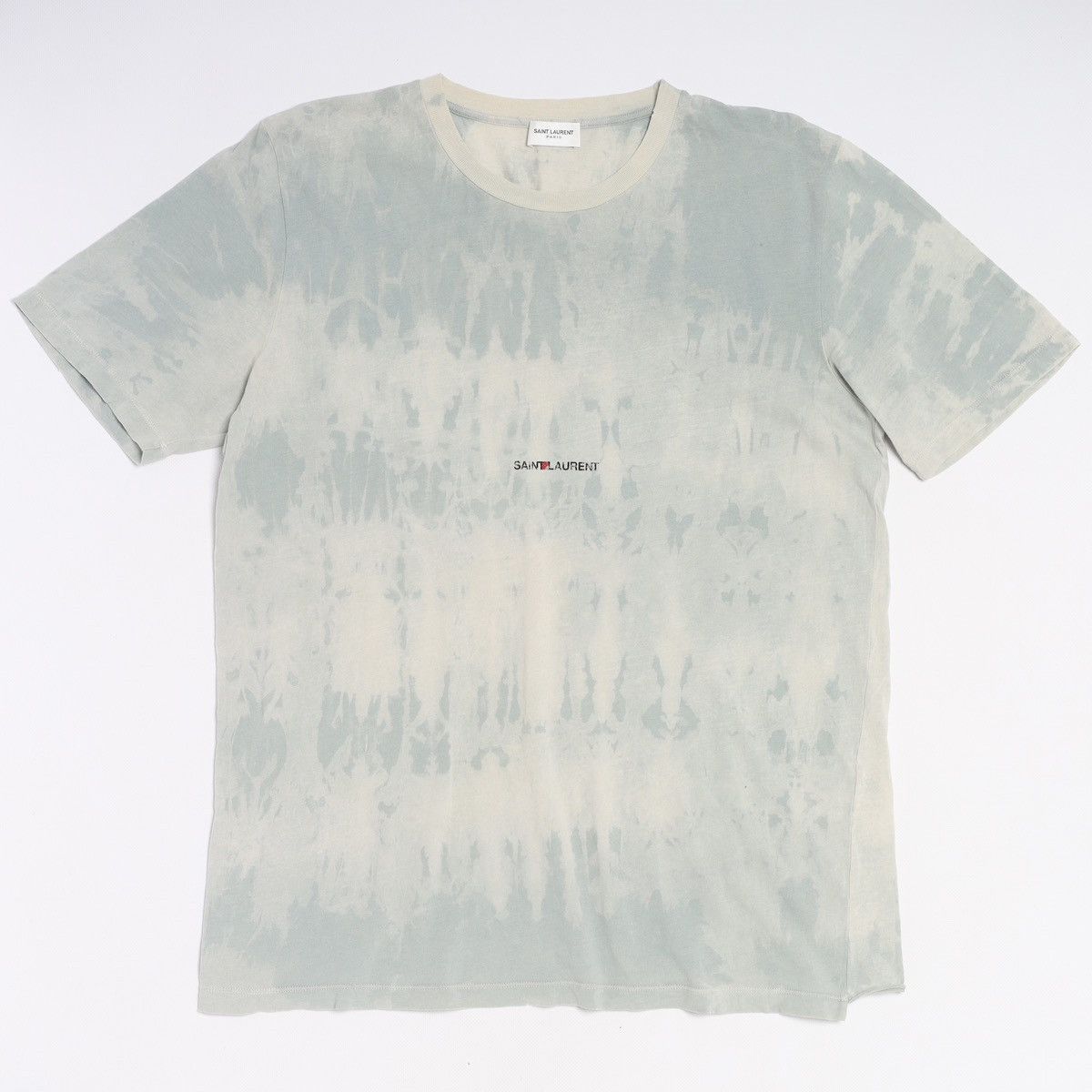Saint Laurent Paris Saint Laurent Tie Dye Printed Tee T-shirt Blue Center Logo Size US L / EU 52-54 / 3 - 2 Thumbnail