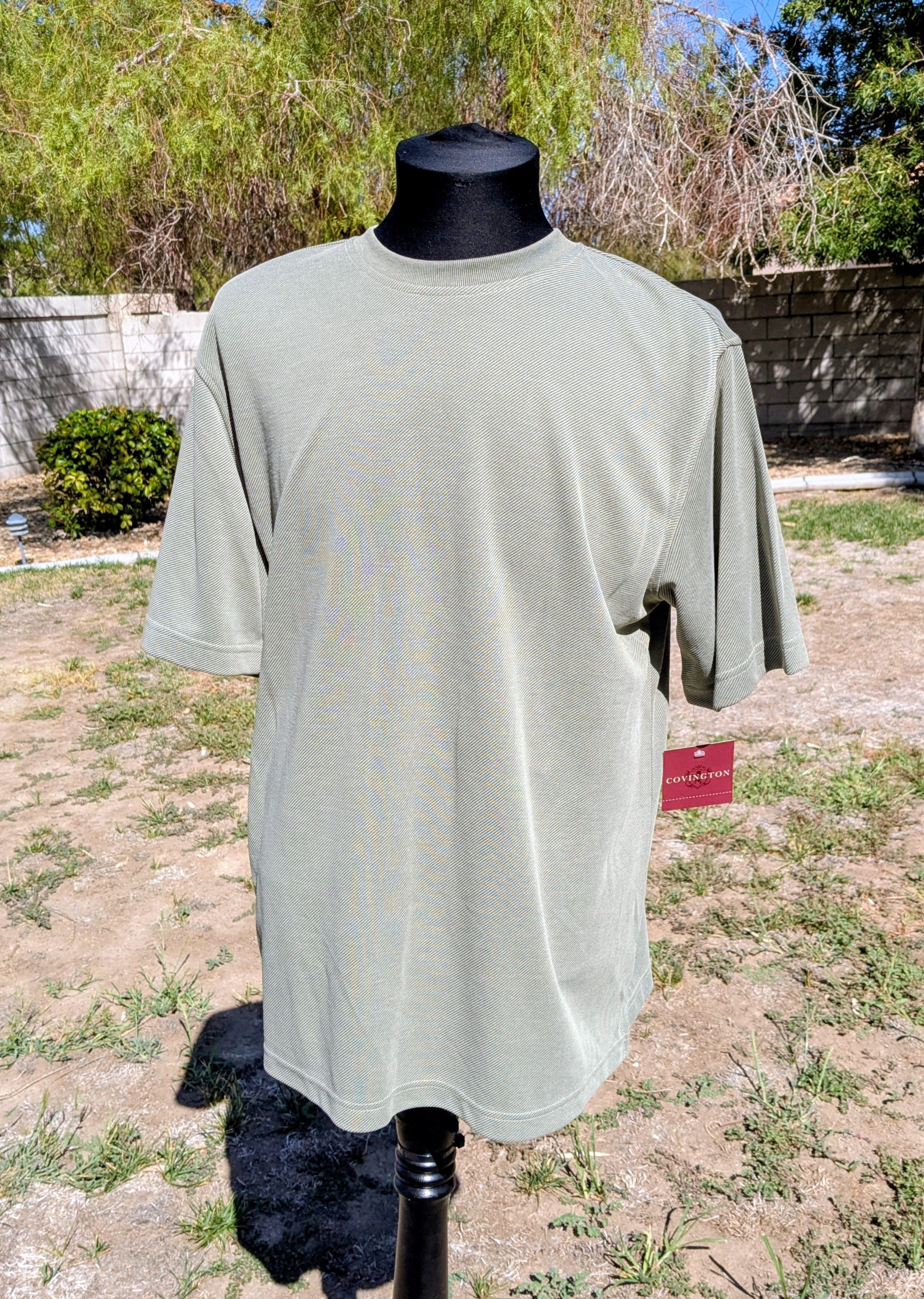 Other Covington Olive Green S/S Super-Soft Ridged Pullover Shirt Size US M / EU 48-50 / 2 - 1 Thumbnail