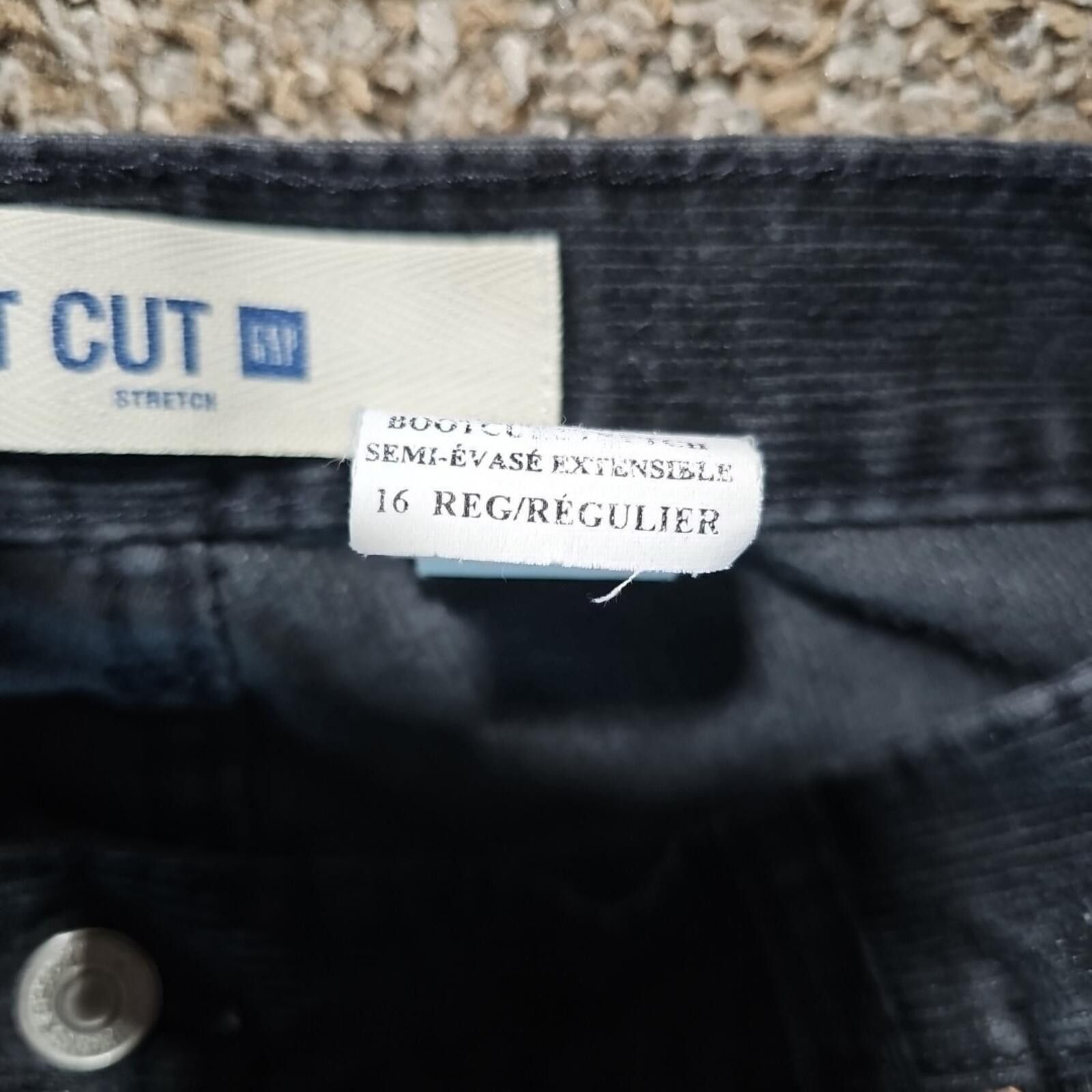 Gap Gap Corduroy Bootcut Stretch Pants Women’s 16R Black Stretch Size 38" / US 16 / IT 52 - 3 Thumbnail