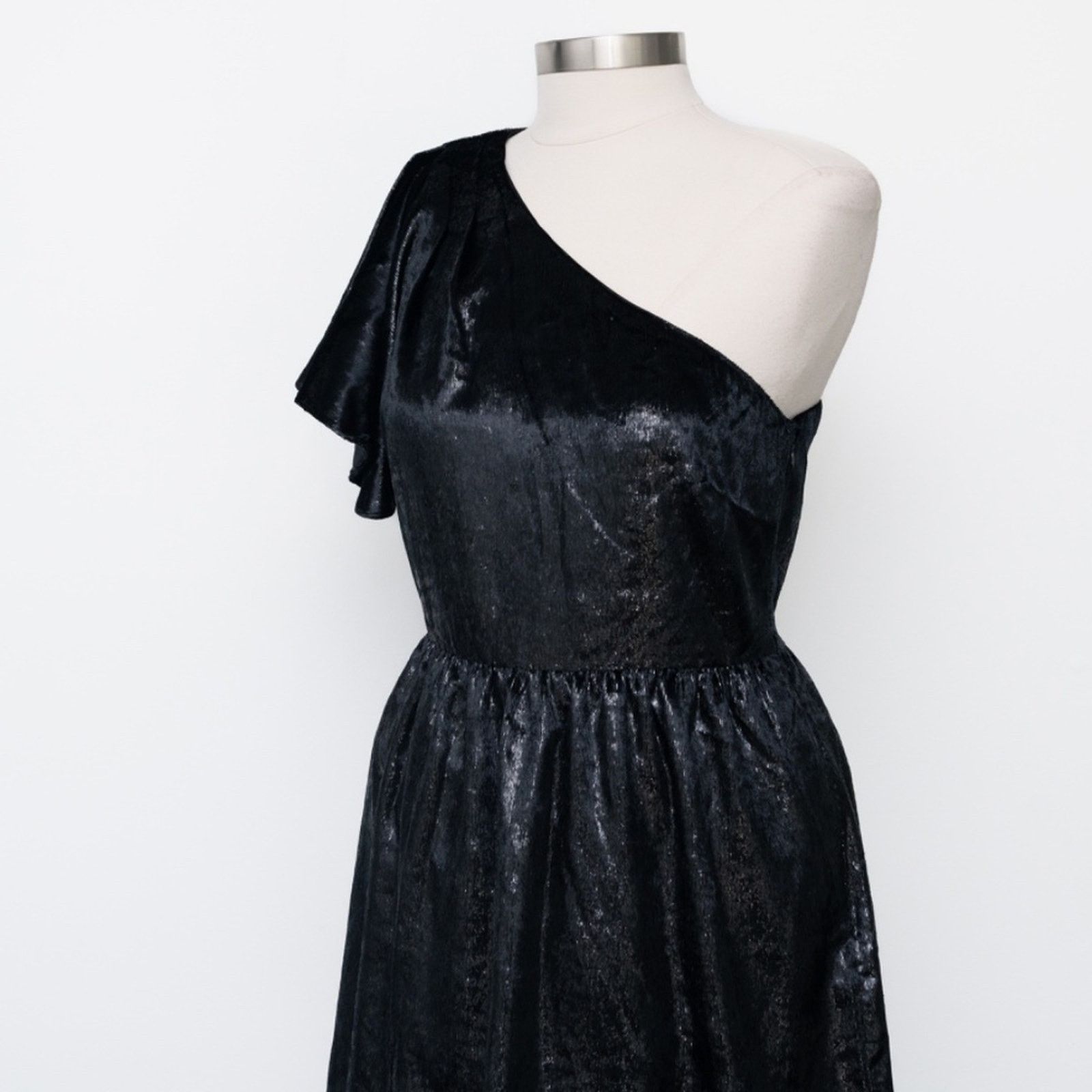 7 For All Mankind 7 For All Mankind. New! One Shoulder Velour Dress. Size L / US 10 / IT 46 - 10 Thumbnail