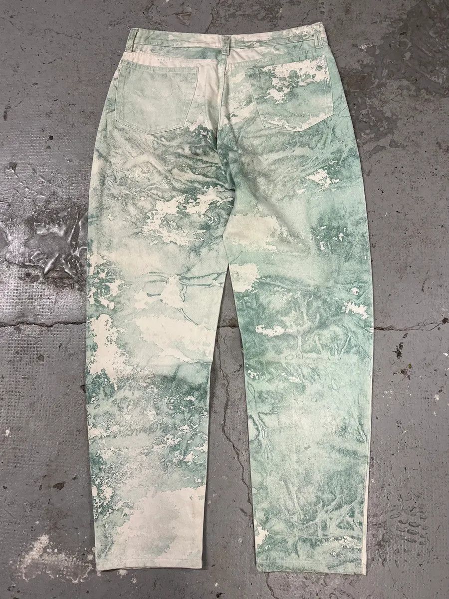 Roberto Cavalli 1990s Roberto Cavalli Aqua Green White Pants Size US 30 / EU 46 - 12 Thumbnail