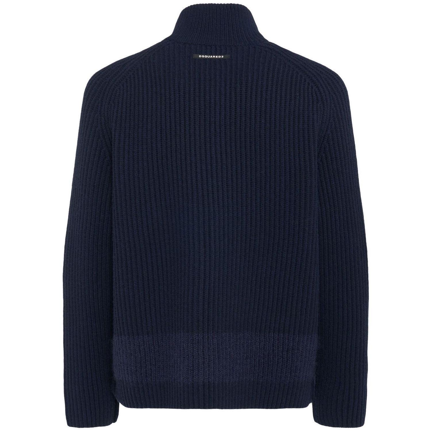 Dsquared2 DSQUARED2 Navy Zip Wool Cardigan New & Authentic (Men's size Size US XL / EU 56 / 4 - 2 Thumbnail