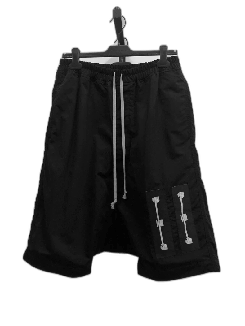 Rick Owens rick owens black shorts with unique design-2508 Size US 36 / EU 52 - 1 Thumbnail