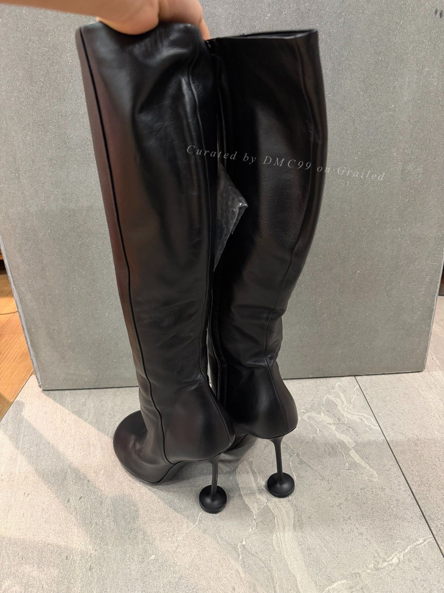 Balenciaga Balenciaga Black Knee-High High-Heel Boots Size US 9 / IT 39 - 5 Thumbnail