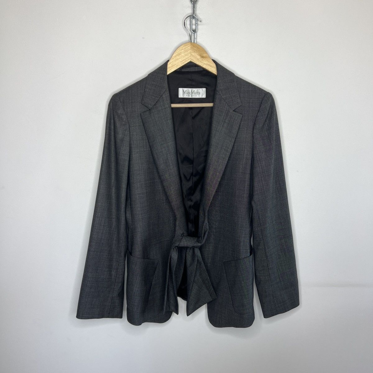 Max Mara Max Mara Blazer Women Gray Wool Size M Size XL / US 12-14 / IT 48-50 - 1 Thumbnail