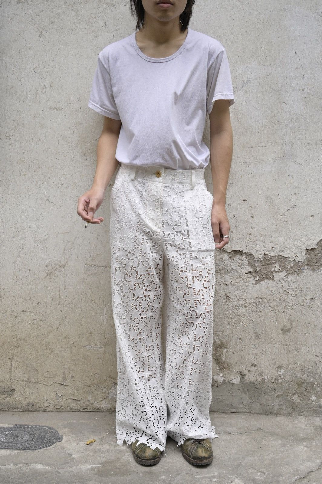 Sacai Sacai resort 2016 star lace wide leg pant Size 28" / US 6 / IT 42 - 1 Thumbnail