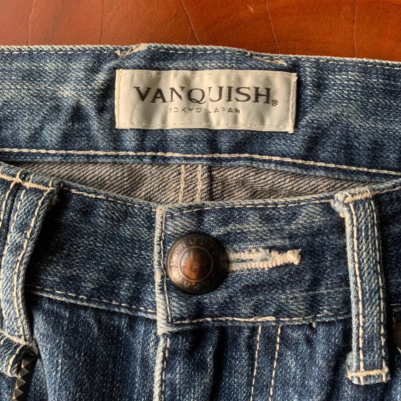 Vanquish Vanquish Bikers Zipper Multi Pocket Blue Jeans Pants Size US 33 - 9 Thumbnail