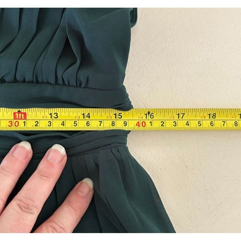Lulus Lulus Emerald Green Maxi Dress Plunging Neckline size L Size L / US 10 / IT 46 - 5 Thumbnail