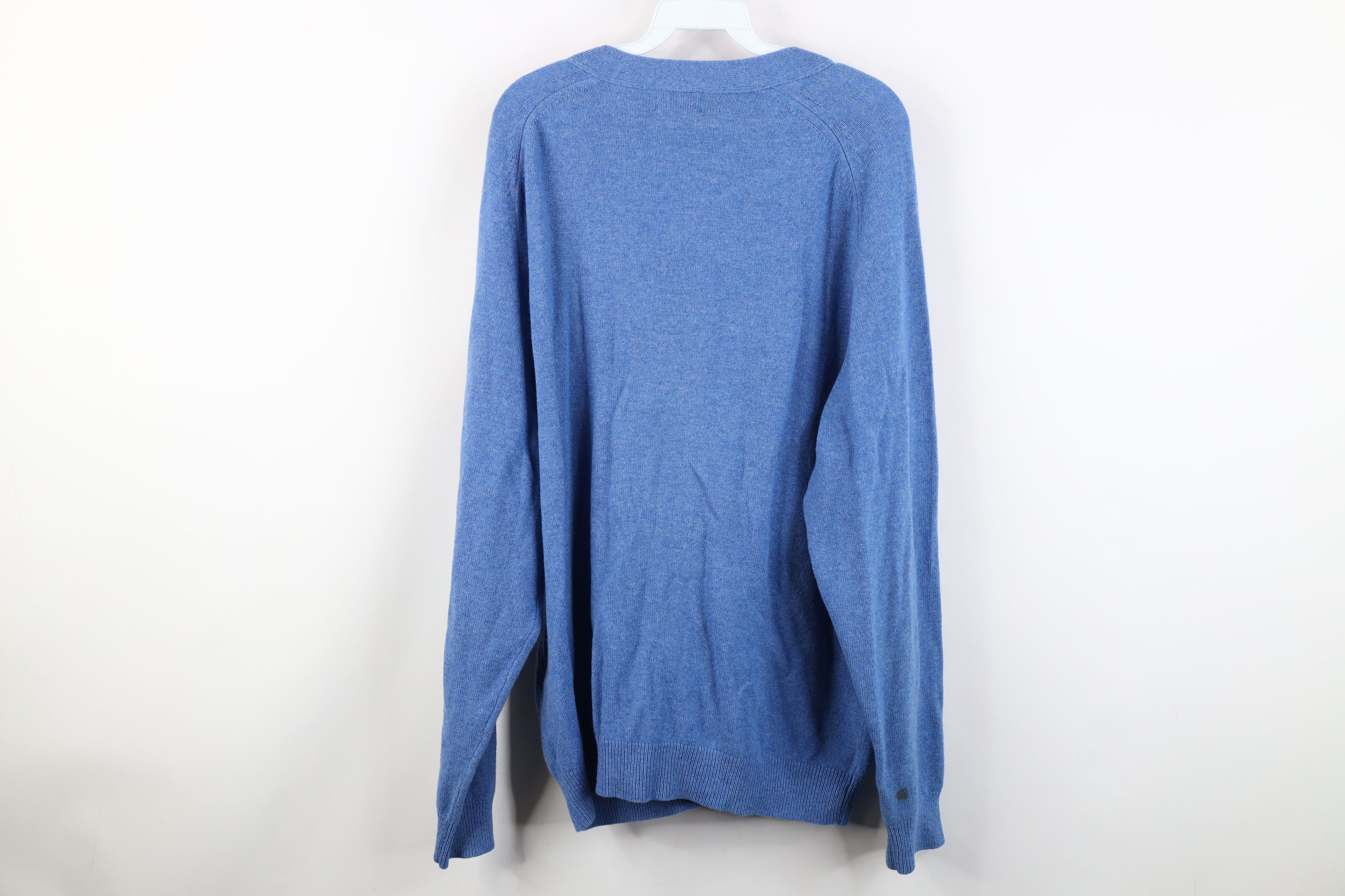 L.L. Bean Vintage LL Bean Blank Lambswool Knit Cardigan Sweater Blue Size US L / EU 52-54 / 3 - 9 Thumbnail