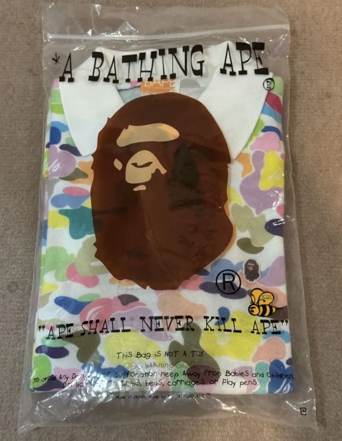 Bape RARE OG 2005 A BATHING APE MULTI CAMO POLO SHIRT Size US S / EU 44-46 / 1 - 5 Thumbnail