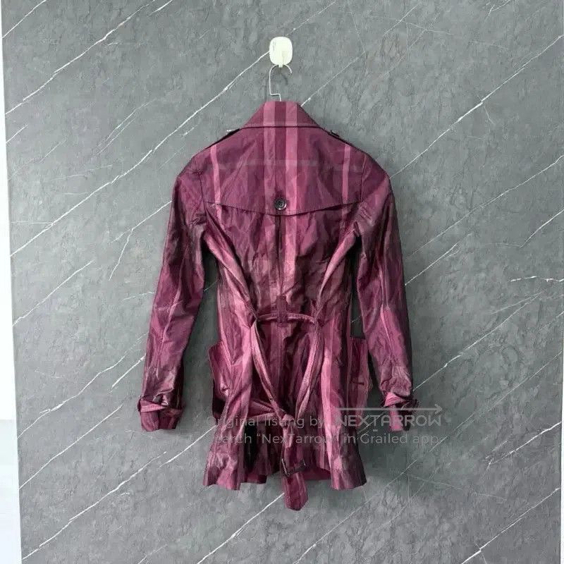 Burberry Burberry Women's Purple Cotton Trench Coat. Size XXS / US 00 / IT 34 - 2 Thumbnail