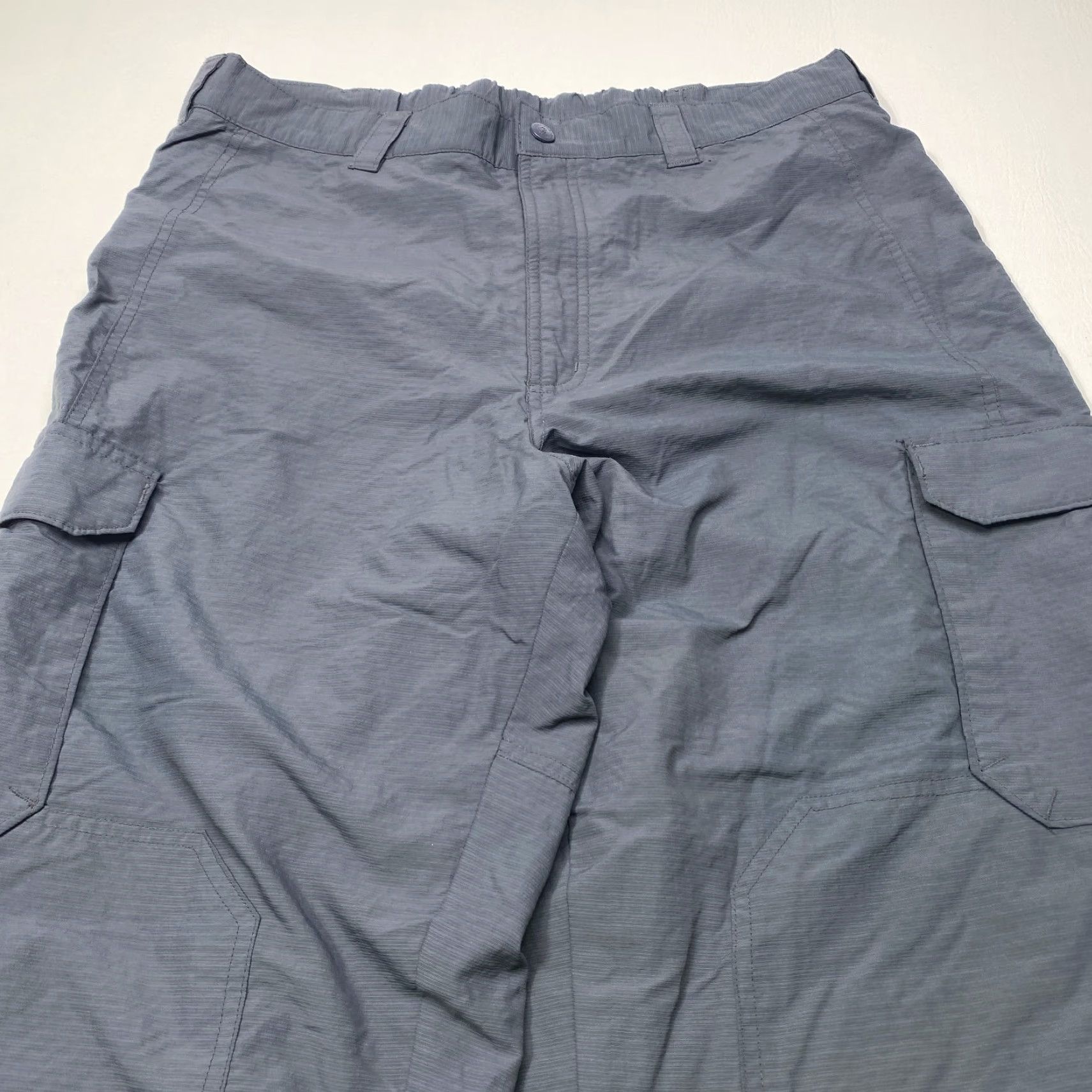Vintage Columbia Cargo Pants Mens Large 36x32 Gray Black Elastic Waist Hiking Outdoor Pants Mens Gray-Columbia Cargo Outdoor Hiking 90s? Size US 36 / EU 52 - 5 Thumbnail