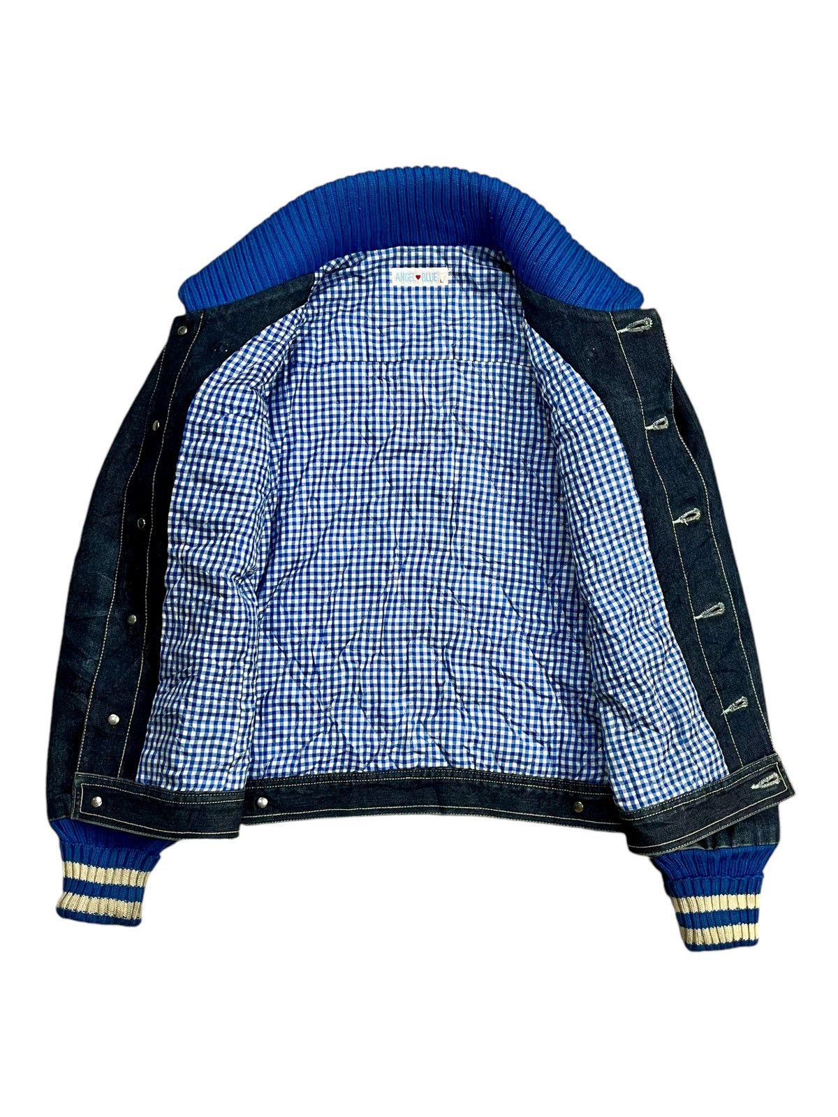 Angel Blue 2000s Angel Blue - Hybrid Knitted & Denim Jacket Size L / US 10 / IT 46 - 9 Thumbnail