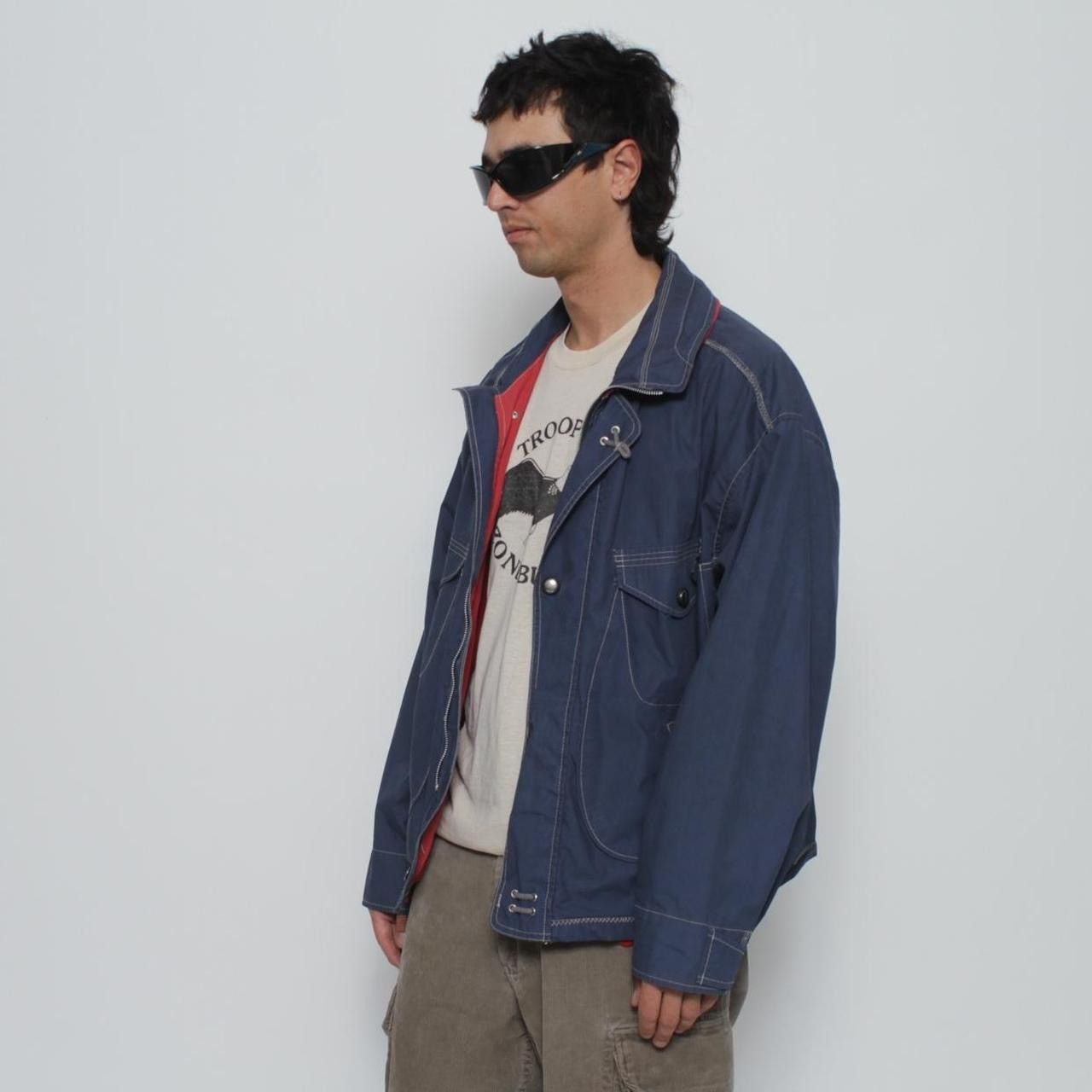 Vintage LIGHTWEIGHT BLUE TECHNICAL ZIP UP JACKET BY YACHT CO LTD. Size US XL / EU 56 / 4 - 4 Thumbnail