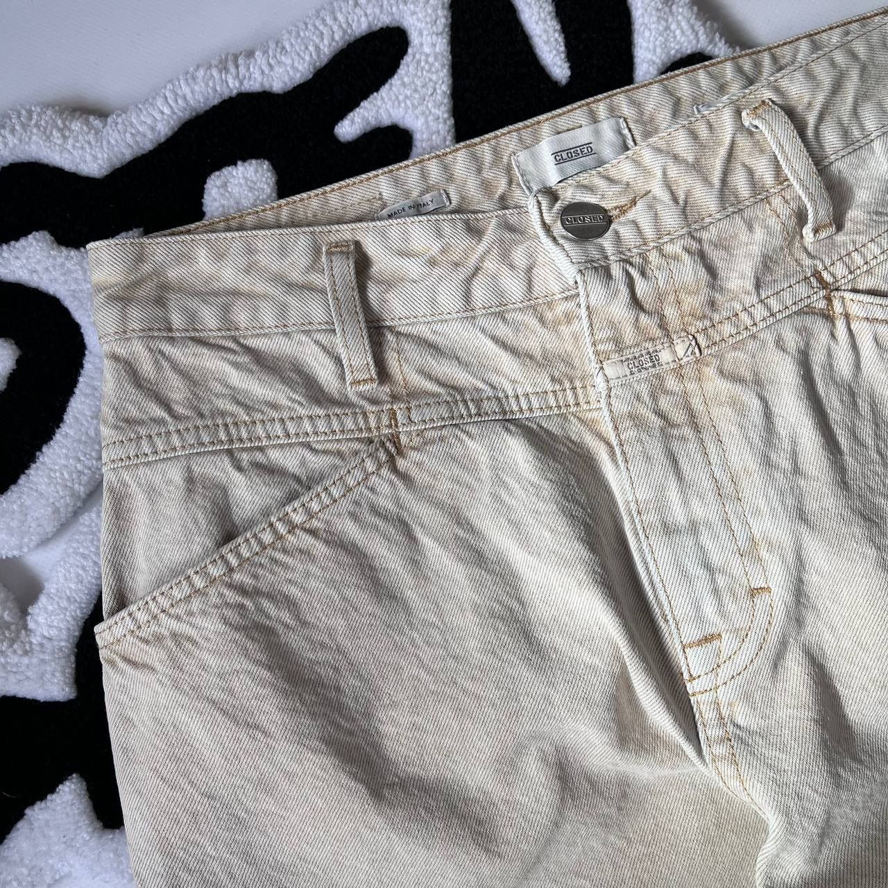 CLOSED Milano Closed Jeans Candiani Denim Pants Washed Effect Size 27" / US 4 / IT 40 - 3 Thumbnail