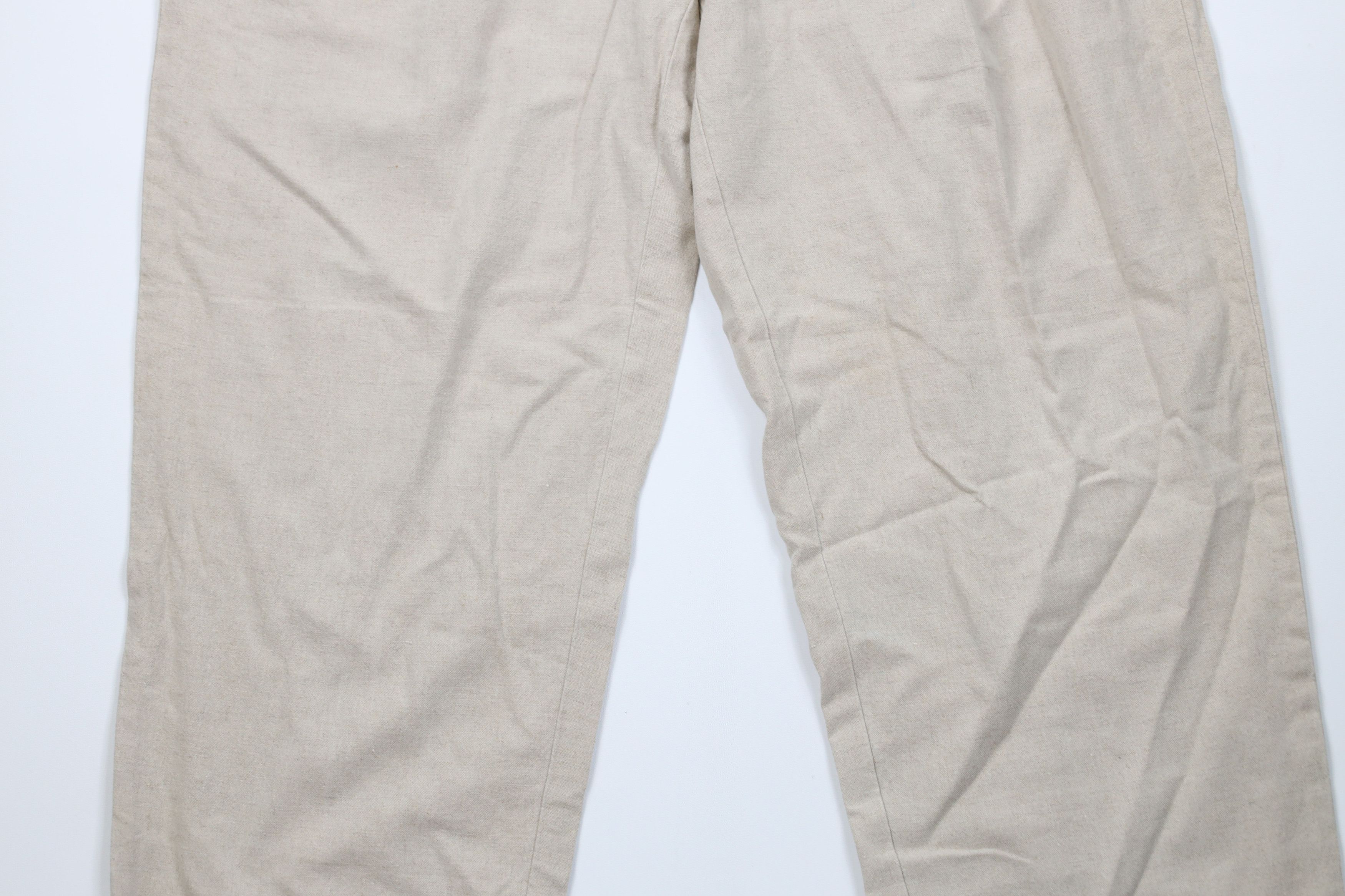 Vintage Vintage 90s Streetwear Linen Blend Wide Leg Chino Pants Size US 38 / EU 54 - 3 Thumbnail